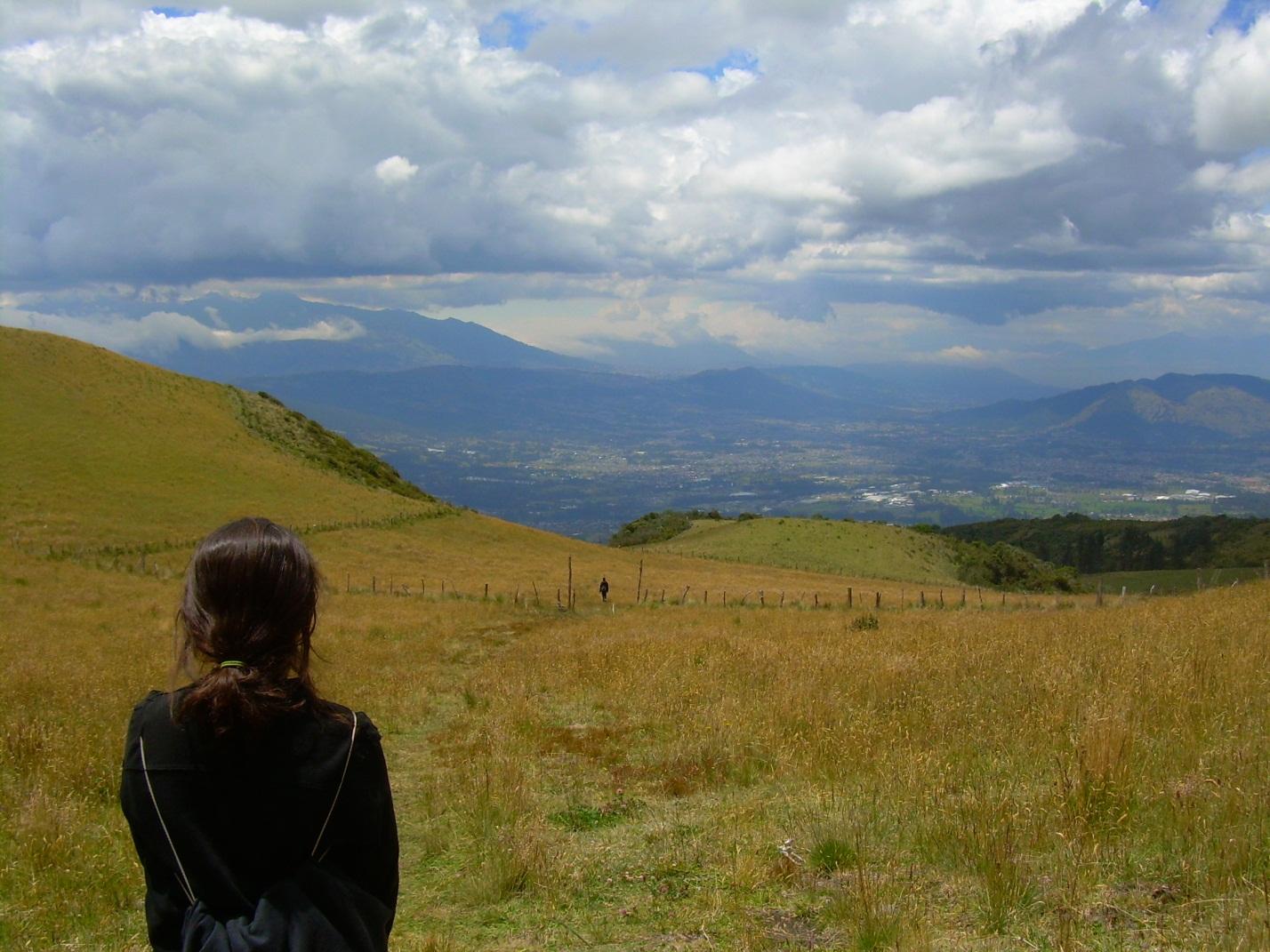 View from a hike up the mountain Pasachoa.